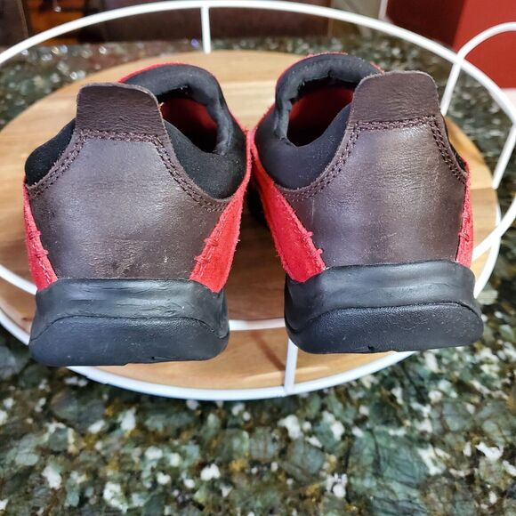 Lands End Women's All Weather Red Suede Leather Slip On Moc Shoes Size 8.5 B - Picture 6 of 16